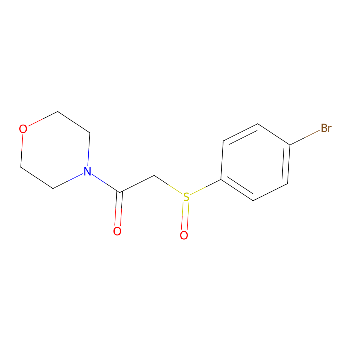2-[(4-Bromophenyl)sulfinyl]-1-(4-morpholinyl)ethanone molecular structure, CAS 339107-11-8