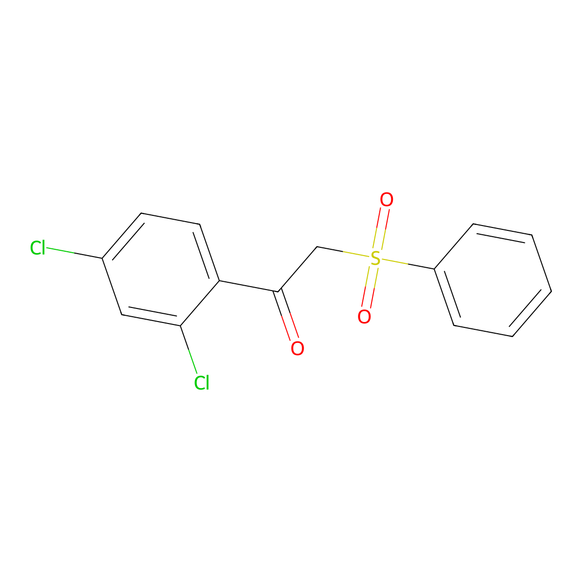 1-(2,4-Dichlorophenyl)-2-(phenylsulfonyl)-1-ethanone molecular structure, CAS 339107-27-6