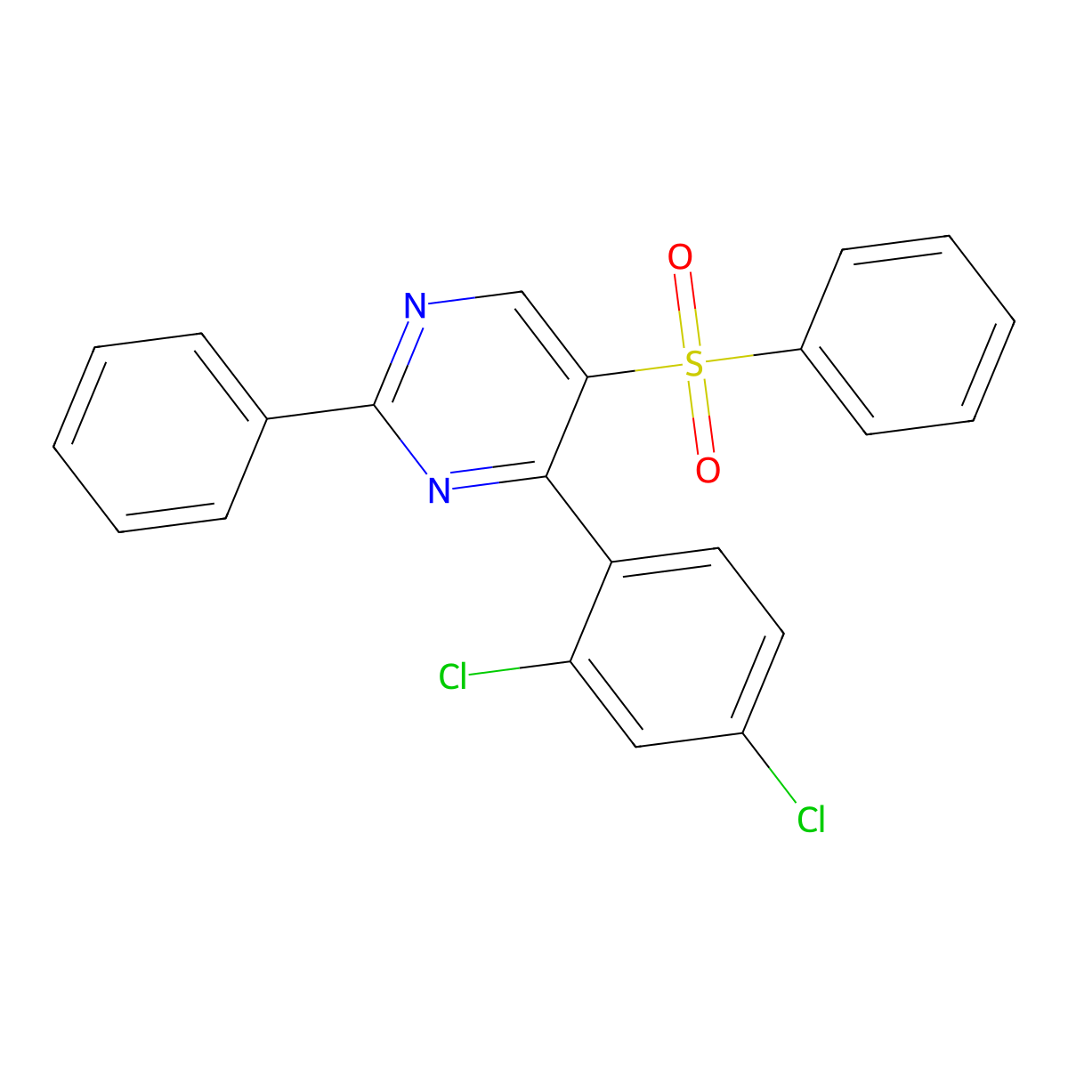 5-(Benzenesulfonyl)-4-(2,4-dichlorophenyl)-2-phenylpyrimidine molecular structure, CAS 339108-15-5
