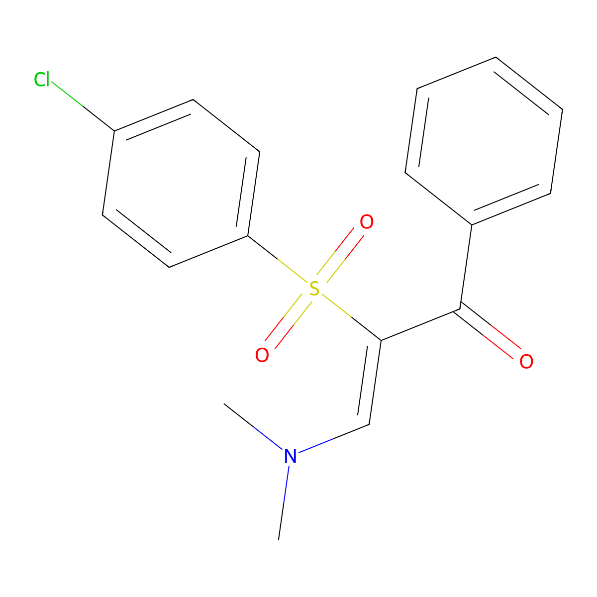 2-[(4-Chlorophenyl)sulfonyl]-3-(dimethylamino)-1-phenyl-2-propen-1-one molecular structure, CAS 339108-26-8