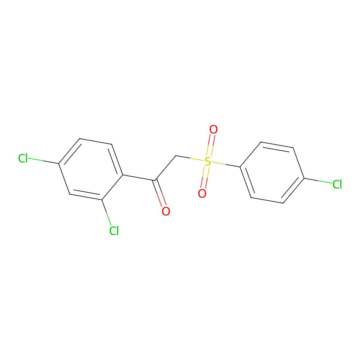 2-[(4-Chlorophenyl)sulfonyl]-1-(2,4-dichlorophenyl)-1-ethanone molecular structure, CAS 339108-30-4