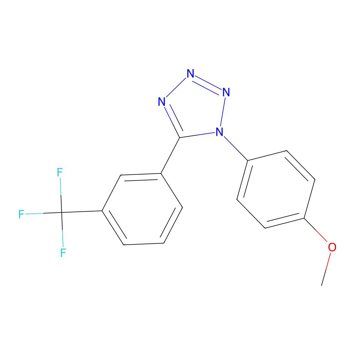 1-(4-methoxyphenyl)-5-[3-(trifluoromethyl)phenyl]-1H-1,2,3,4-tetraazole molecular structure, CAS 339108-62-2