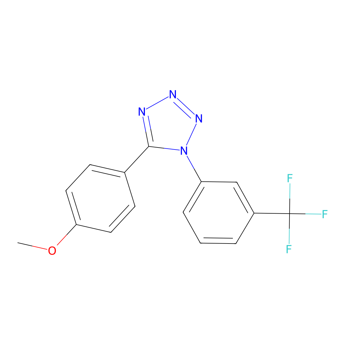 5-(4-methoxyphenyl)-1-[3-(trifluoromethyl)phenyl]-1H-1,2,3,4-tetraazole molecular structure, CAS 339108-65-5