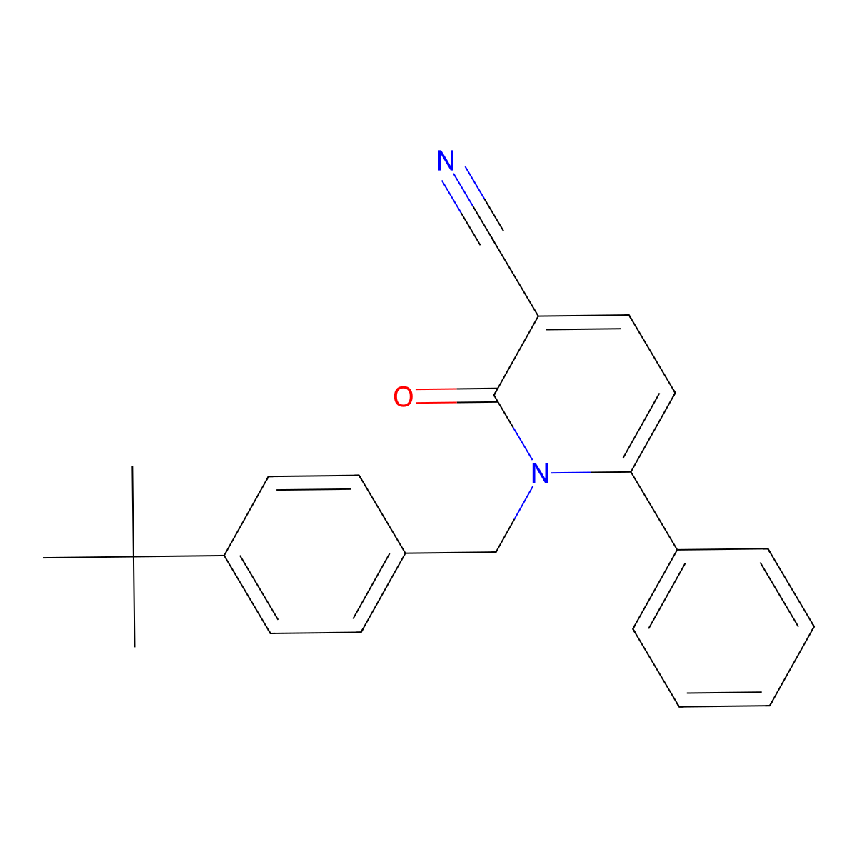 1-[4-(Tert-butyl)benzyl]-2-oxo-6-phenyl-1,2-dihydro-3-pyridinecarbonitrile molecular structure, CAS 339109-06-7
