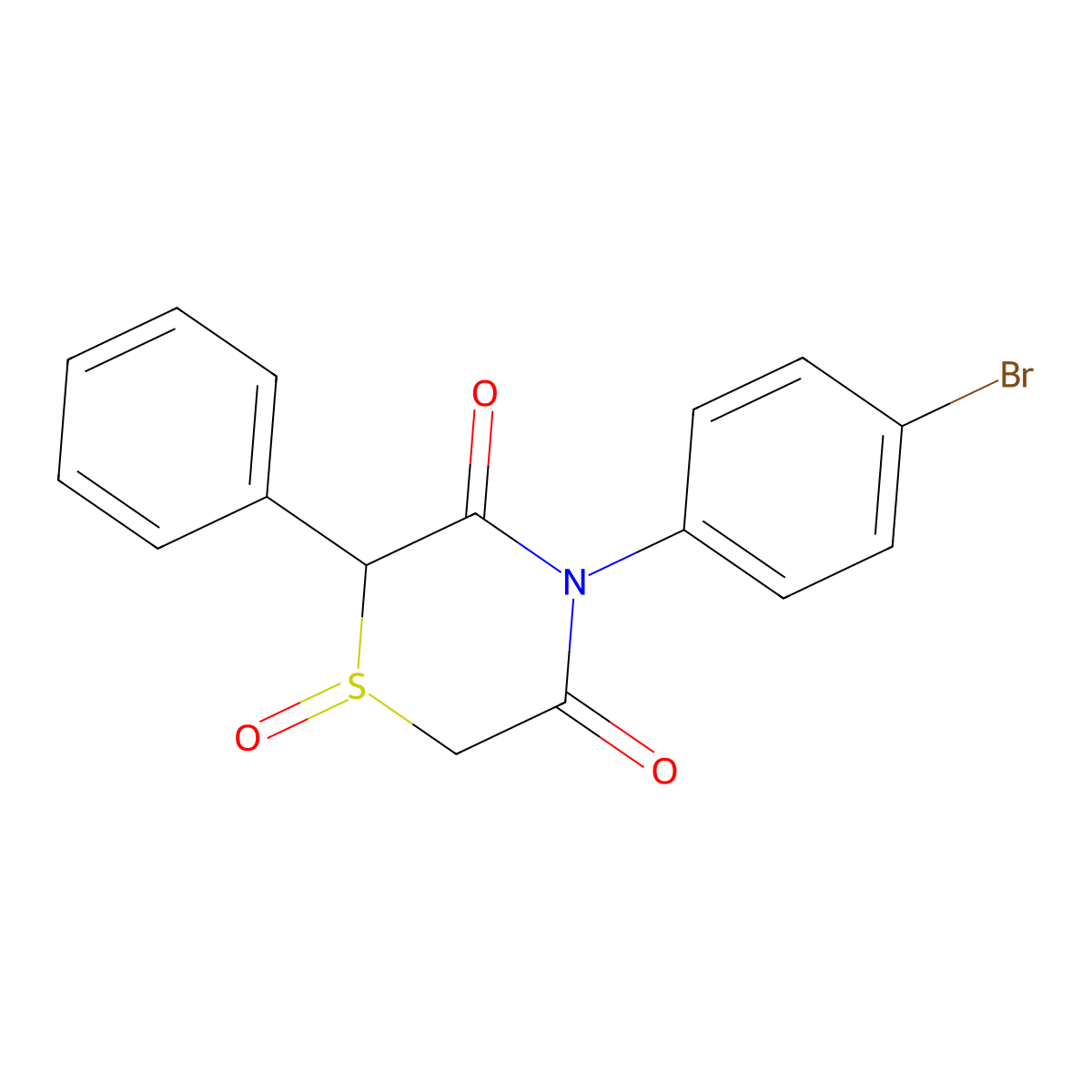 4-(4-Bromophenyl)-2-phenyl-1lambda~4~,4-thiazinane-1,3,5-trione molecular structure, CAS 339109-31-8