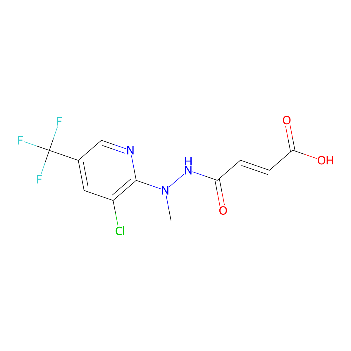 4-{2-[3-Chloro-5-(trifluoromethyl)-2-pyridinyl]-2-methylhydrazino}-4-oxo-2-butenoic acid molecular structure, CAS 339110-32-6