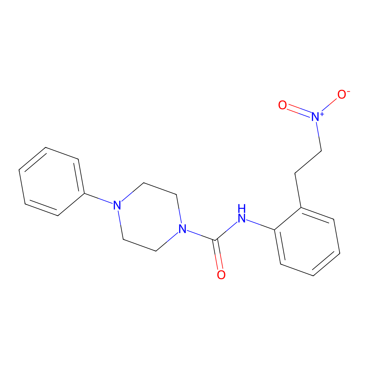 N-[2-(2-nitroethyl)phenyl]-4-phenylpiperazine-1-carboxamide molecular structure, CAS 339110-88-2