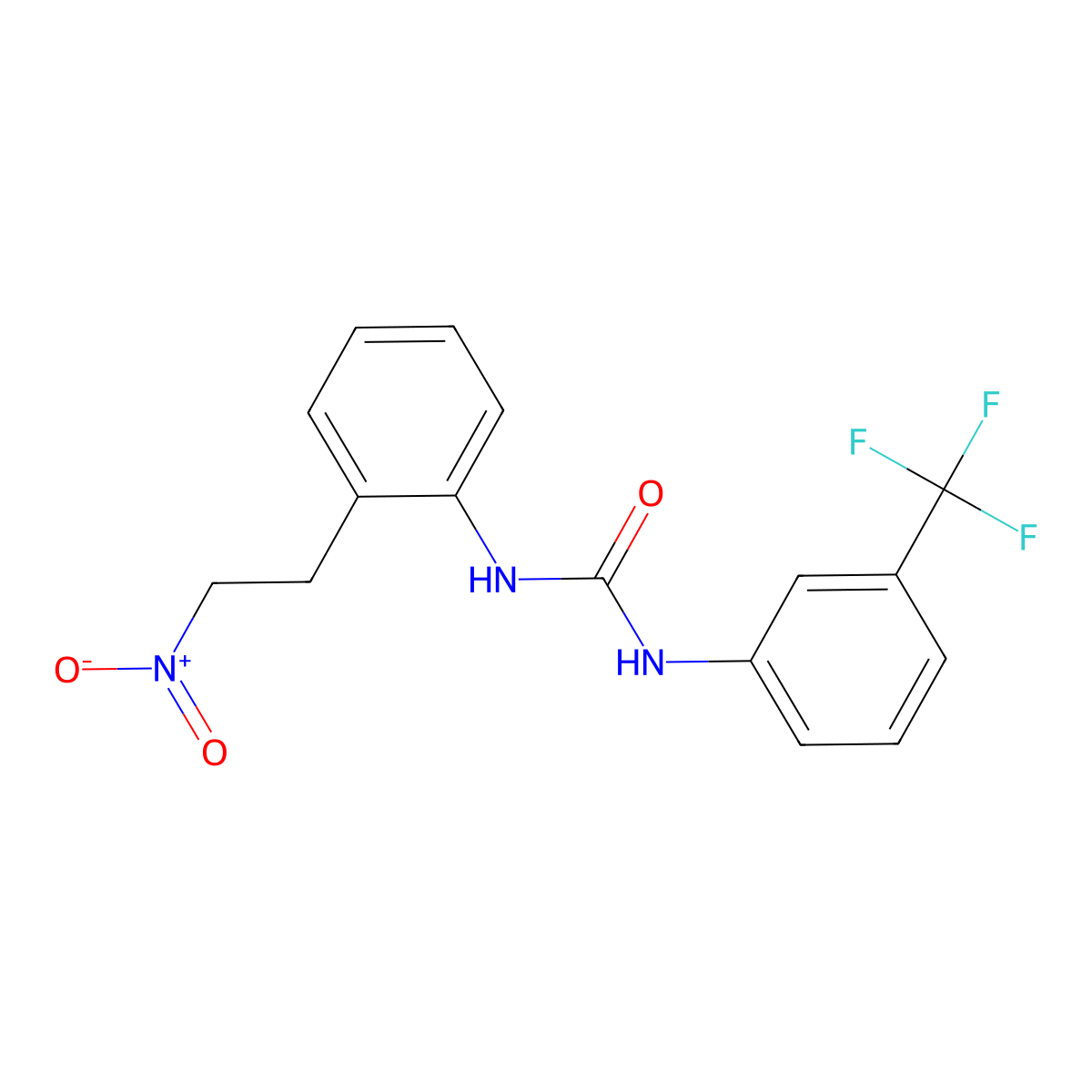 N-[2-(2-nitroethyl)phenyl]-N'-[3-(trifluoromethyl)phenyl]urea molecular structure, CAS 339111-24-9