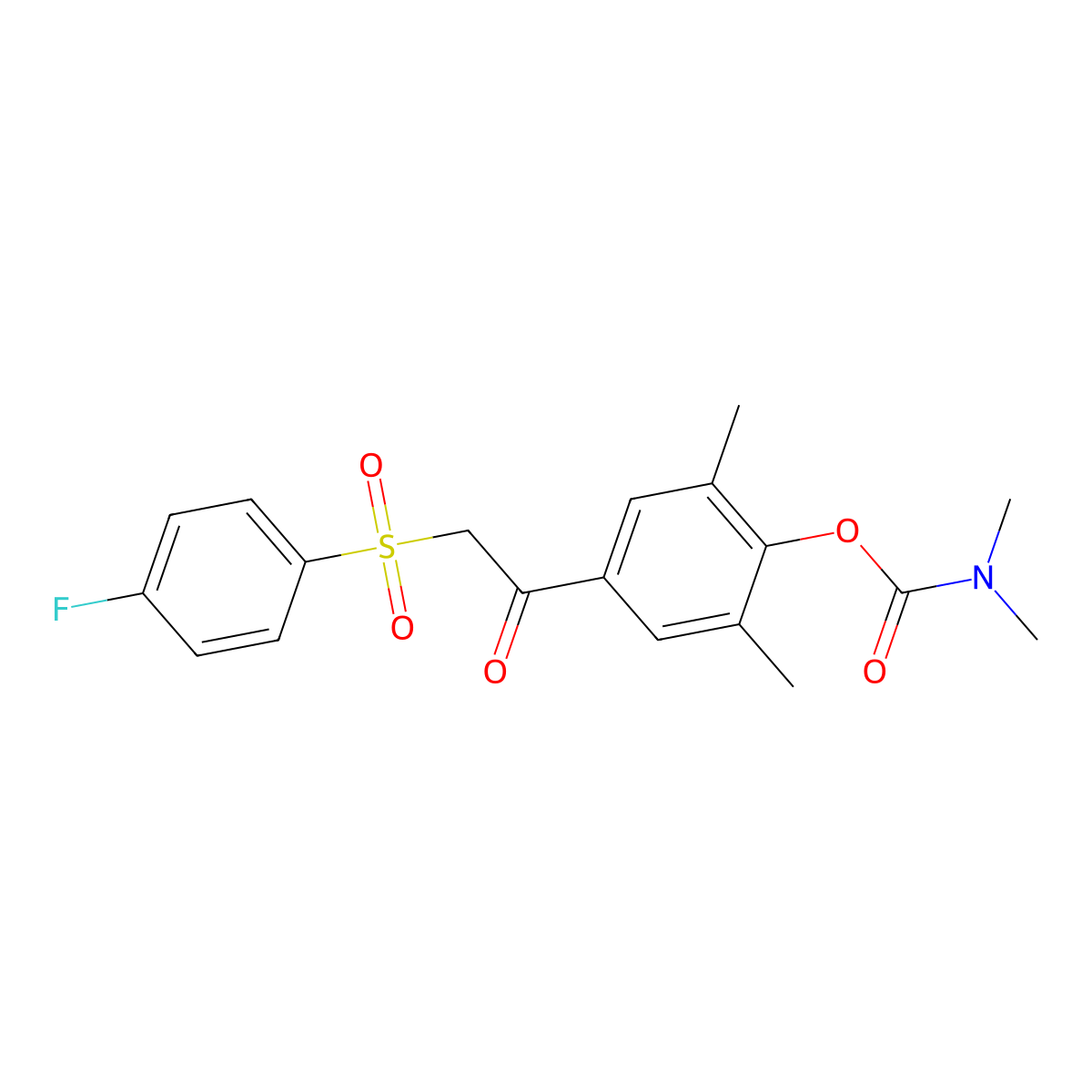 4-{2-[(4-fluorophenyl)sulfonyl]acetyl}-2,6-dimethylphenyl N,N-dimethylcarbamate molecular structure, CAS 339112-17-3