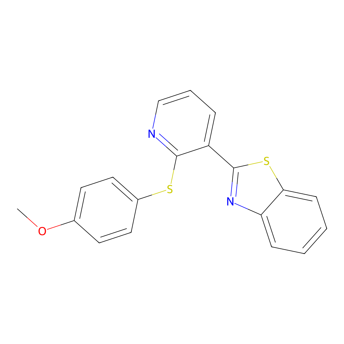 2-(2-((4-Methoxyphenyl)sulfanyl)-3-pyridinyl)-1,3-benzothiazole molecular structure, CAS 339112-45-7