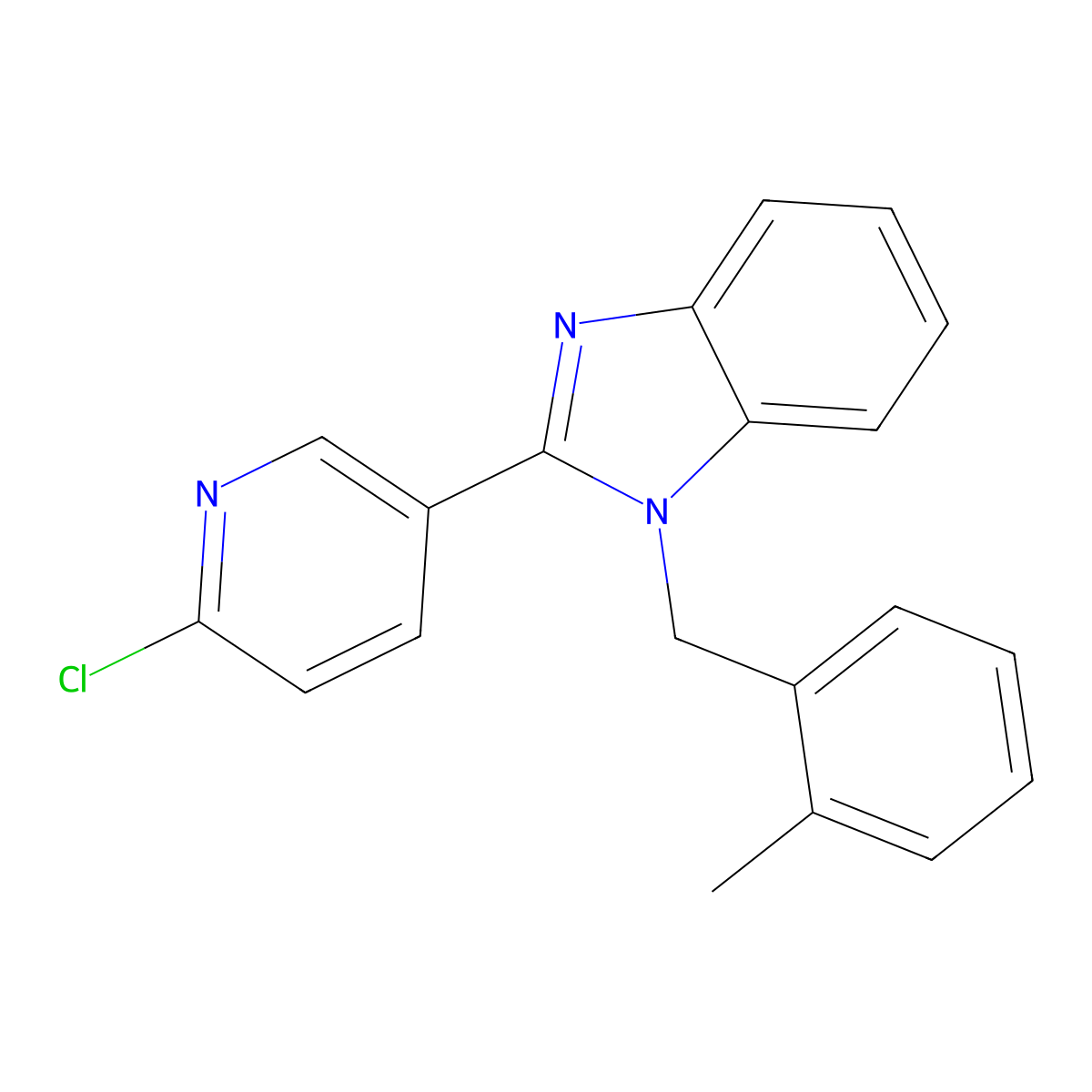 2-(6-chloro-3-pyridinyl)-1-(2-methylbenzyl)-1H-1,3-benzimidazole molecular structure, CAS 339112-69-5