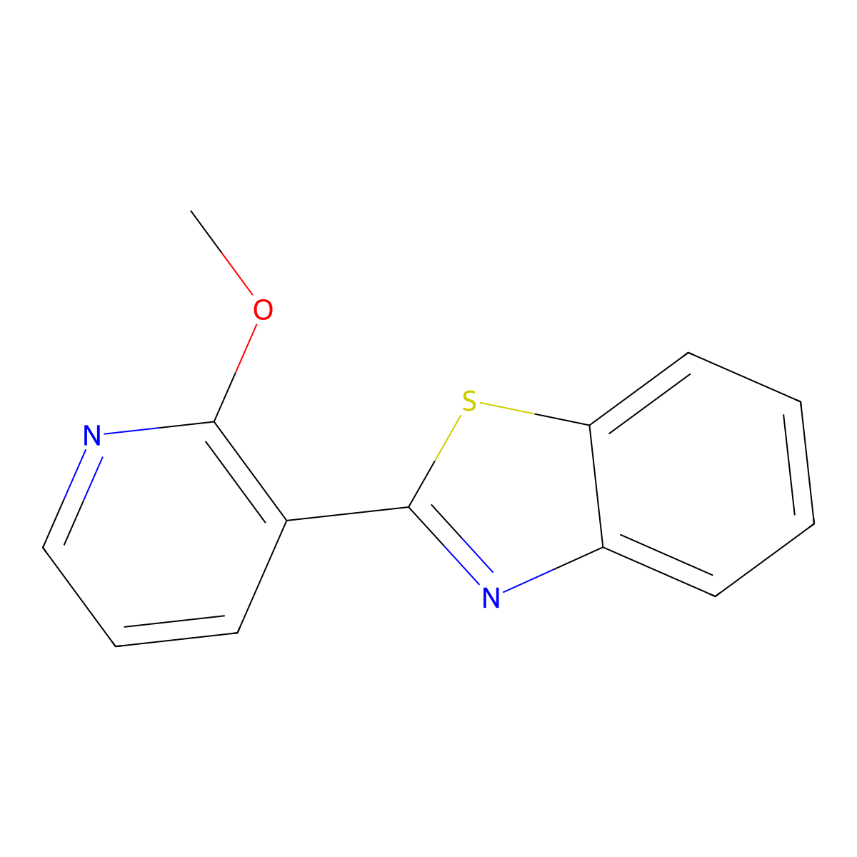 2-(2-Methoxypyridin-3-yl)-1,3-benzothiazole molecular structure, CAS 339112-74-2