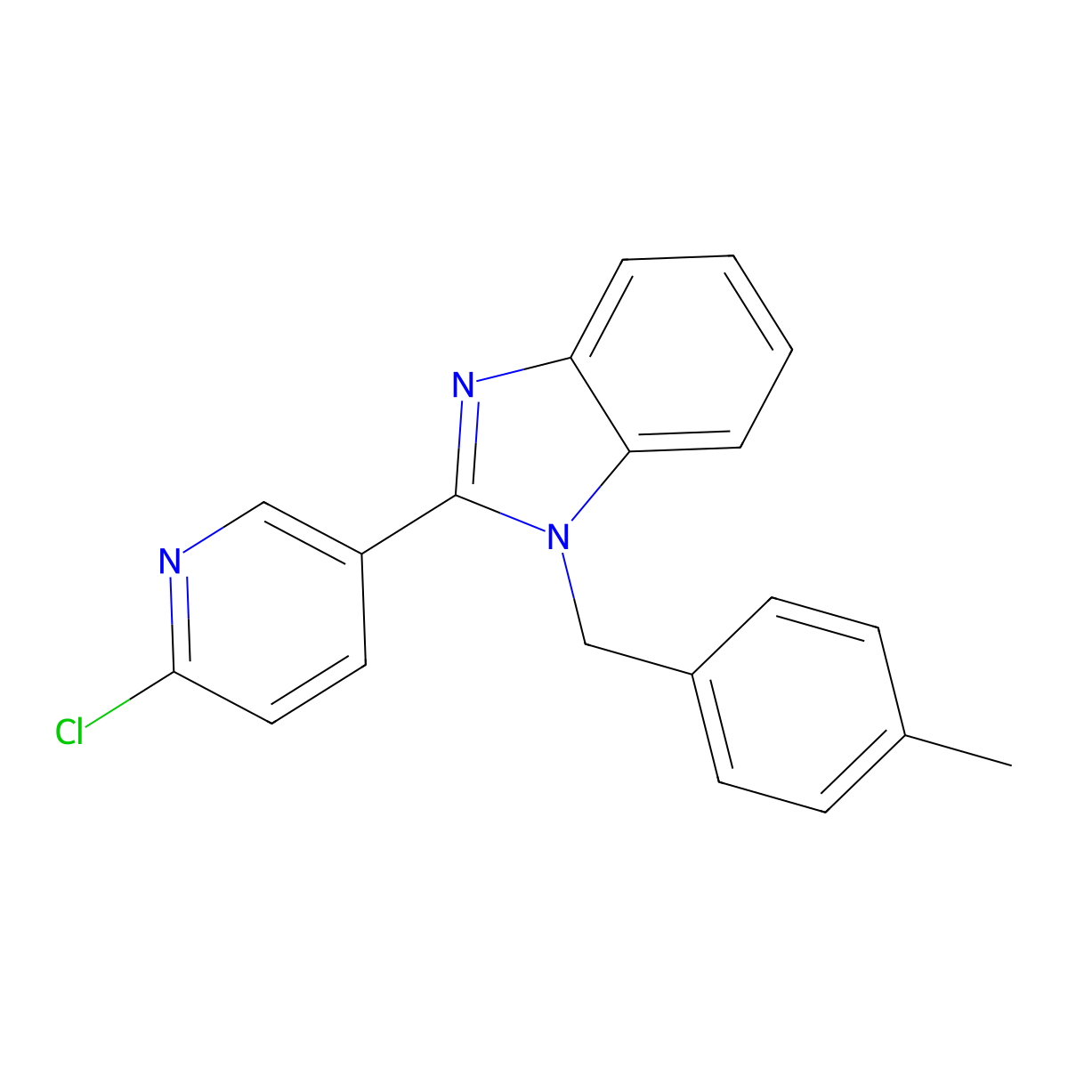 2-(6-chloro-3-pyridinyl)-1-(4-methylbenzyl)-1H-1,3-benzimidazole molecular structure, CAS 339112-79-7