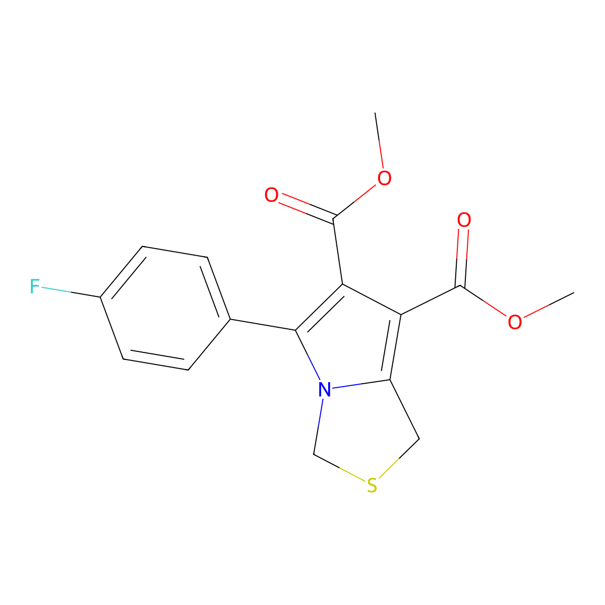 dimethyl 5-(4-fluorophenyl)-1H-pyrrolo[1,2-c][1,3]thiazole-6,7-dicarboxylate molecular structure, CAS 339112-94-6