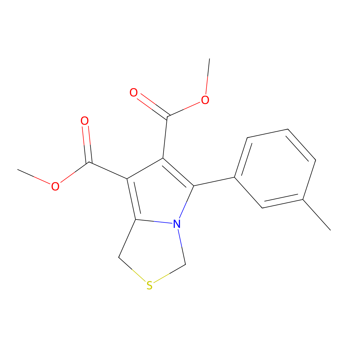 dimethyl 5-(3-methylphenyl)-1H-pyrrolo[1,2-c][1,3]thiazole-6,7-dicarboxylate molecular structure, CAS 339113-00-7