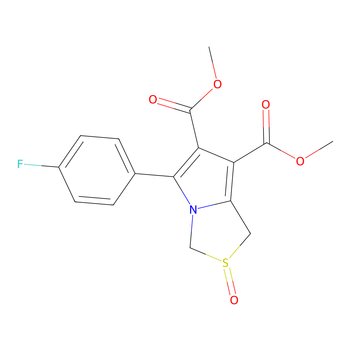 Dimethyl 5-(4-fluorophenyl)-2-oxo-1,3-dihydropyrrolo[1,2-c][1,3]thiazole-6,7-dicarboxylate molecular structure, CAS 339113-40-5