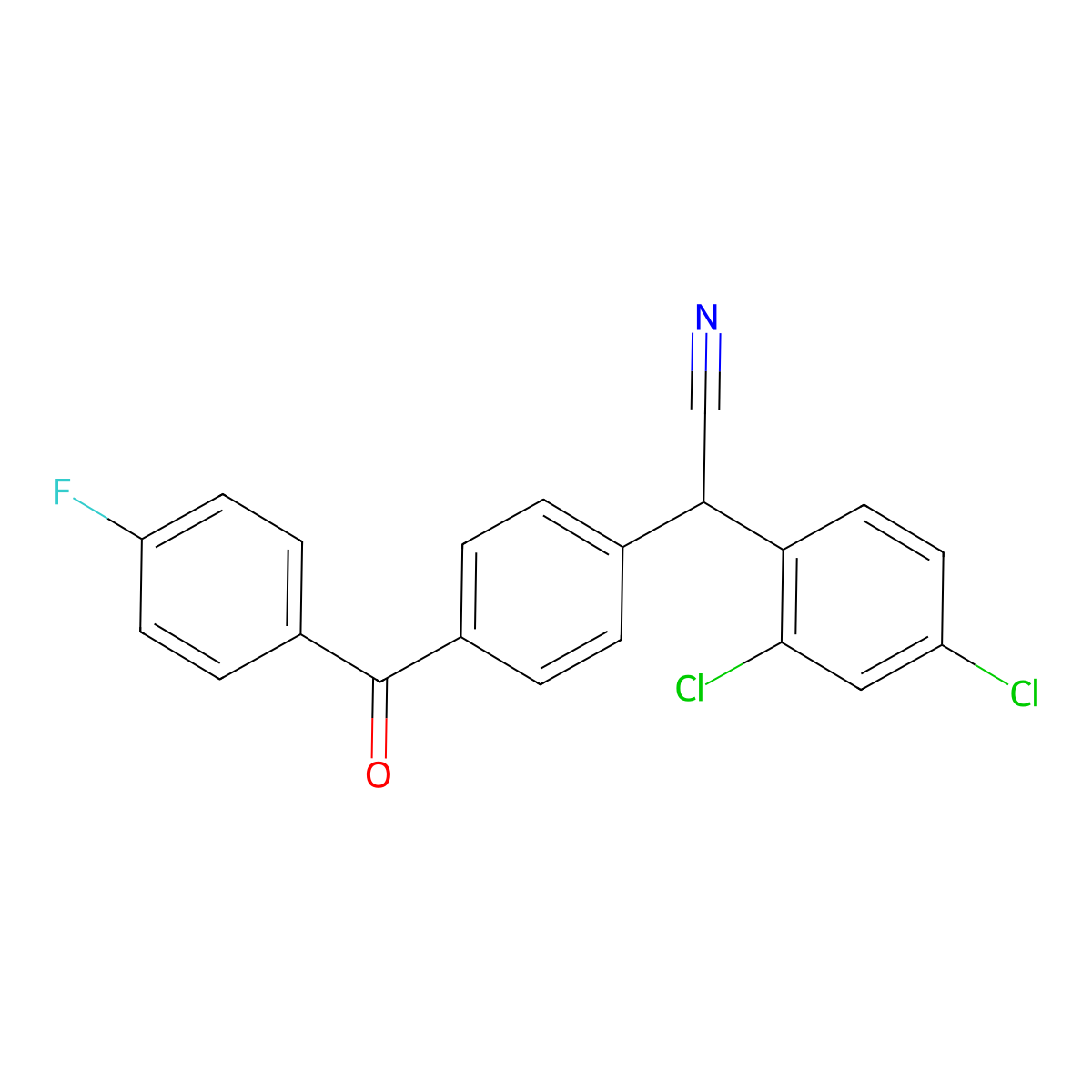 2-(2,4-Dichlorophenyl)-2-[4-(4-fluorobenzoyl)phenyl]acetonitrile molecular structure, CAS 339115-06-9