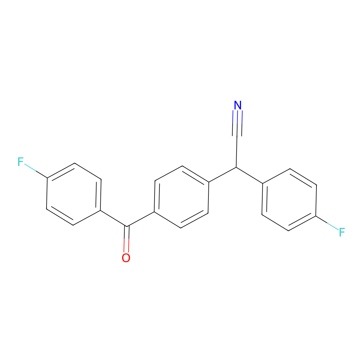 2-[4-(4-Fluorobenzoyl)phenyl]-2-(4-fluorophenyl)acetonitrile molecular structure, CAS 339115-12-7