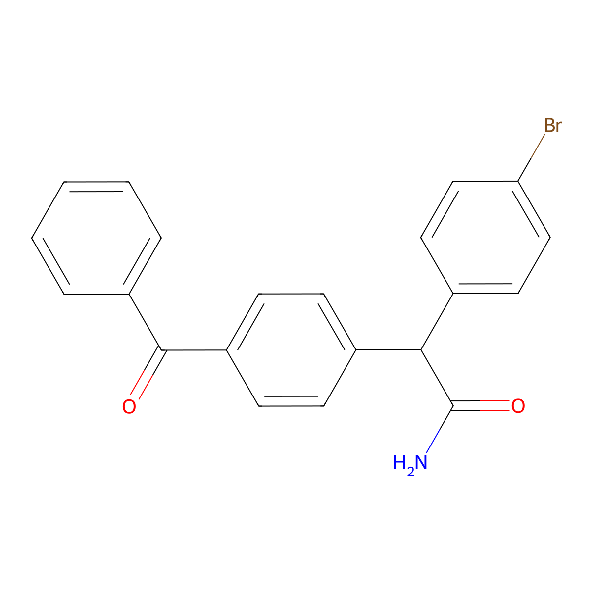 2-(4-Benzoylphenyl)-2-(4-bromophenyl)acetamide molecular structure, CAS 339115-32-1