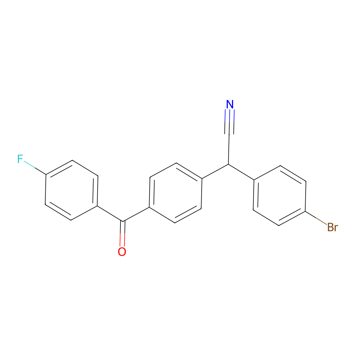 2-(4-Bromophenyl)-2-[4-(4-fluorobenzoyl)phenyl]acetonitrile molecular structure, CAS 339115-52-5