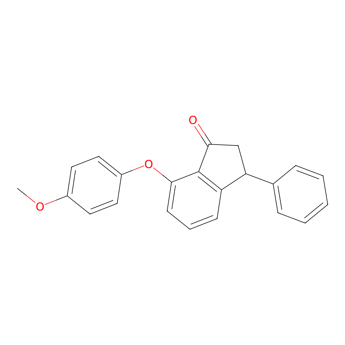 7-(4-Methoxyphenoxy)-3-phenyl-1-indanone molecular structure, CAS 339115-84-3