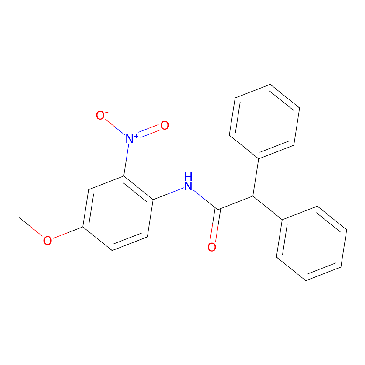 N-(4-Methoxy-2-nitrophenyl)-2,2-diphenylacetamide molecular structure, CAS 339121-50-5
