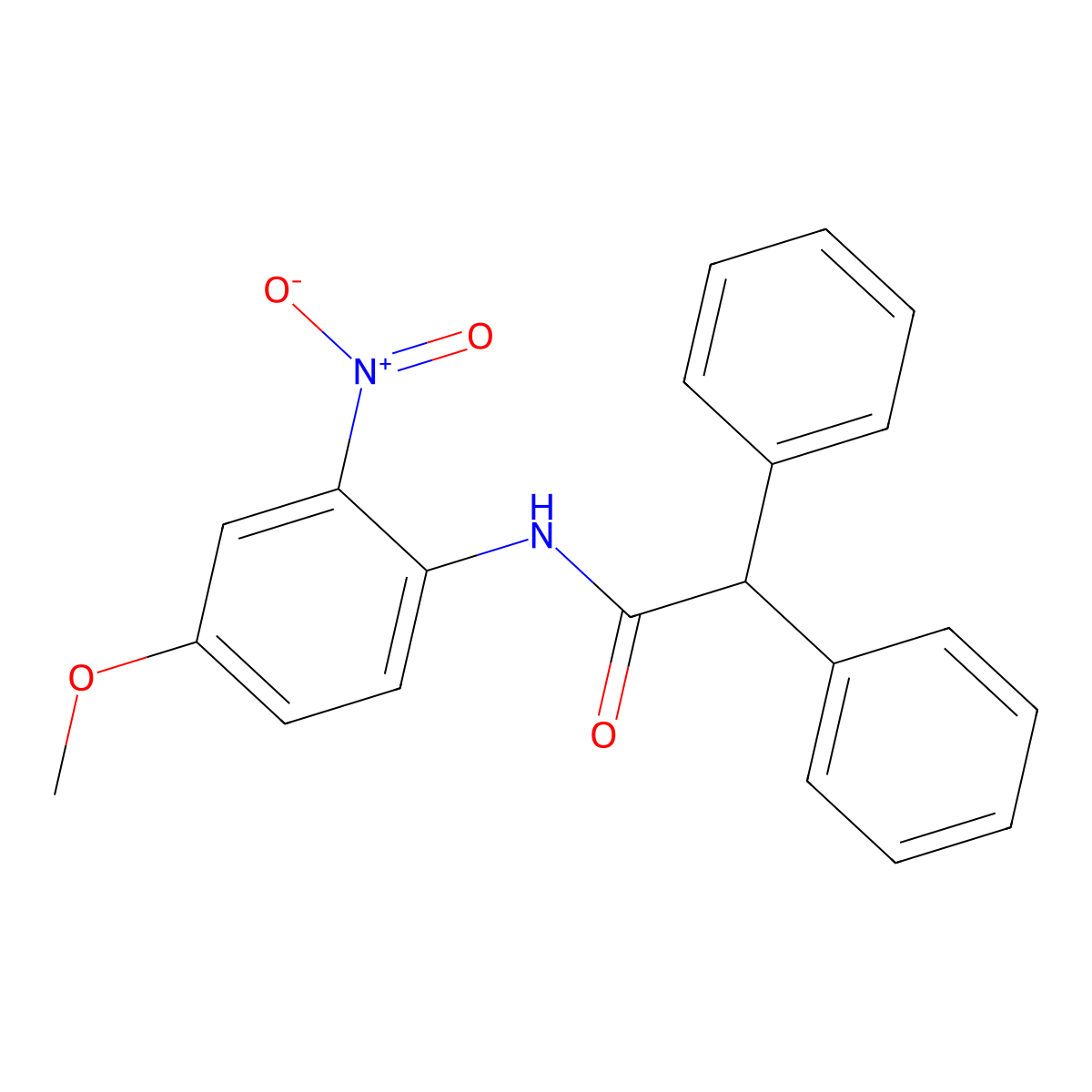 N-(4-Methoxy-2-nitrophenyl)-2,2-diphenylacetamide molecular structure, CAS 339121-50-5
