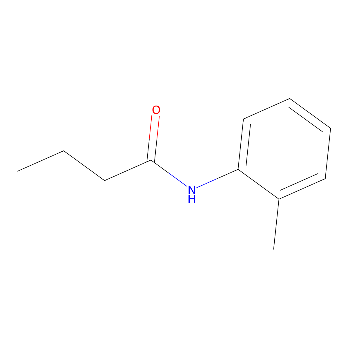 N-(2-methylphenyl)butanamide molecular structure, CAS 33913-15-4