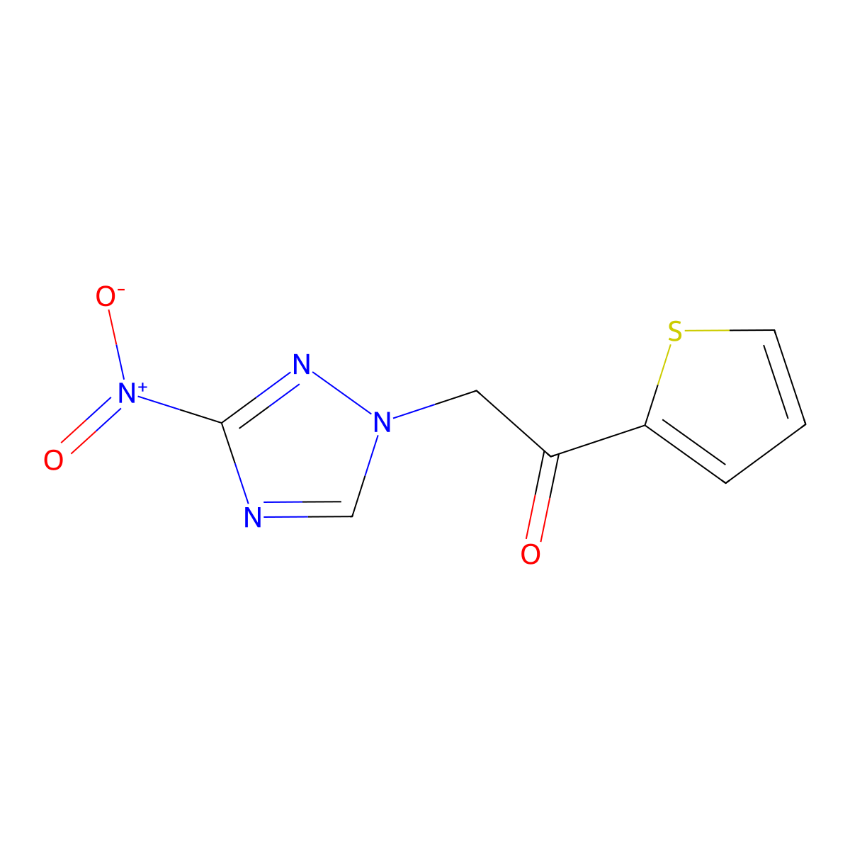2-(3-Nitro-1,2,4-triazol-1-yl)-1-thiophen-2-ylethanone molecular structure, CAS 339159-20-5