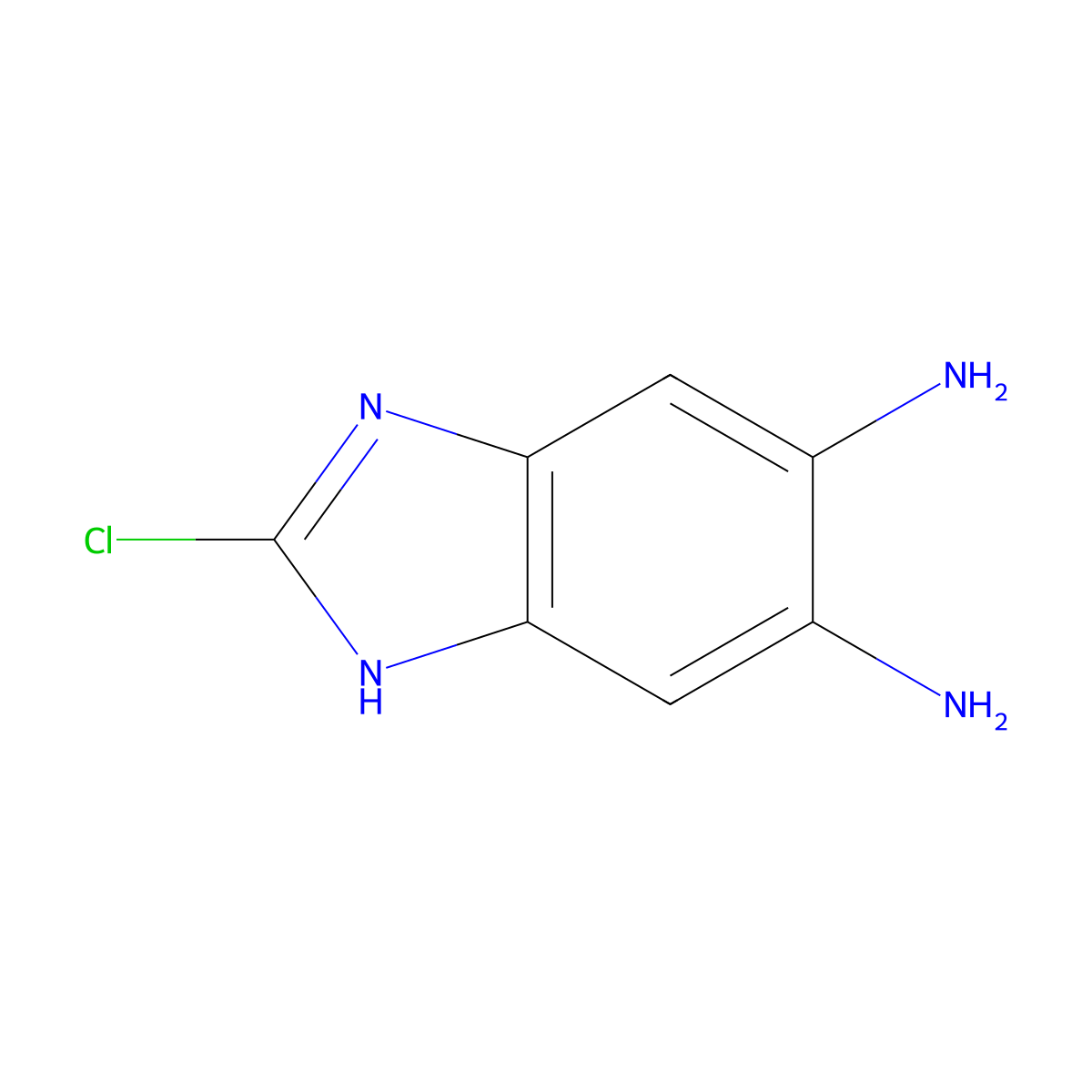 2-chloro-1H-benzimidazole-5,6-diamine molecular structure, CAS 339160-37-1