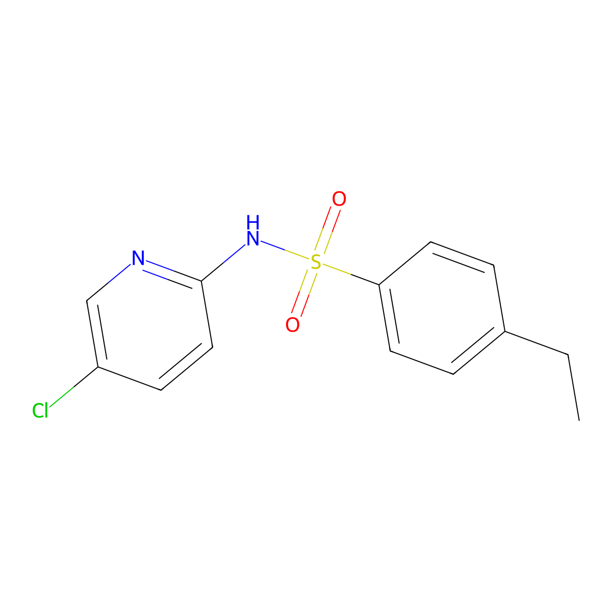 N-(5-chloropyridin-2-yl)-4-ethylbenzenesulfonamide molecular structure, CAS 339161-26-1