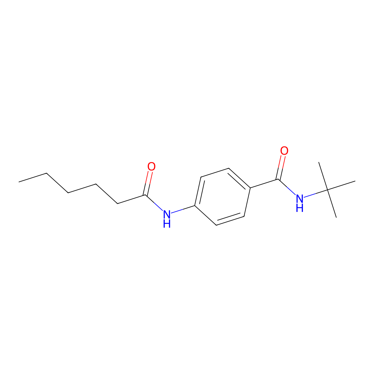 N-(tert-Butyl)-4-(hexanoylamino)benzamide molecular structure, CAS 339172-69-9