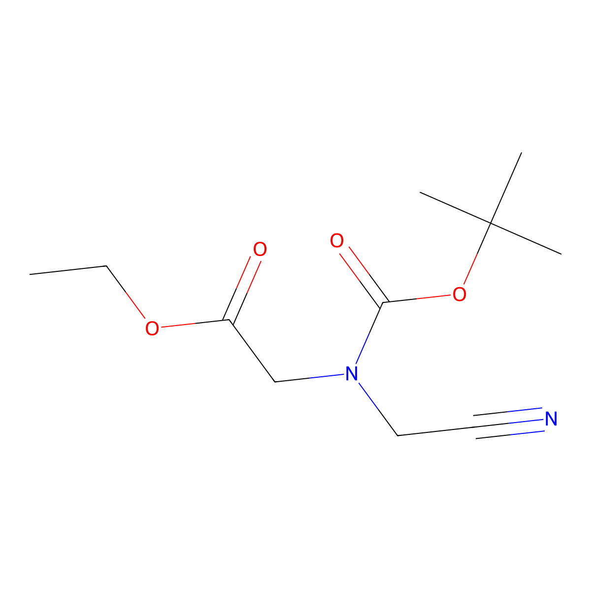 Ethyl [(tert-butoxycarbonyl)(cyanomethyl)amino]acetate molecular structure, CAS 339182-12-6