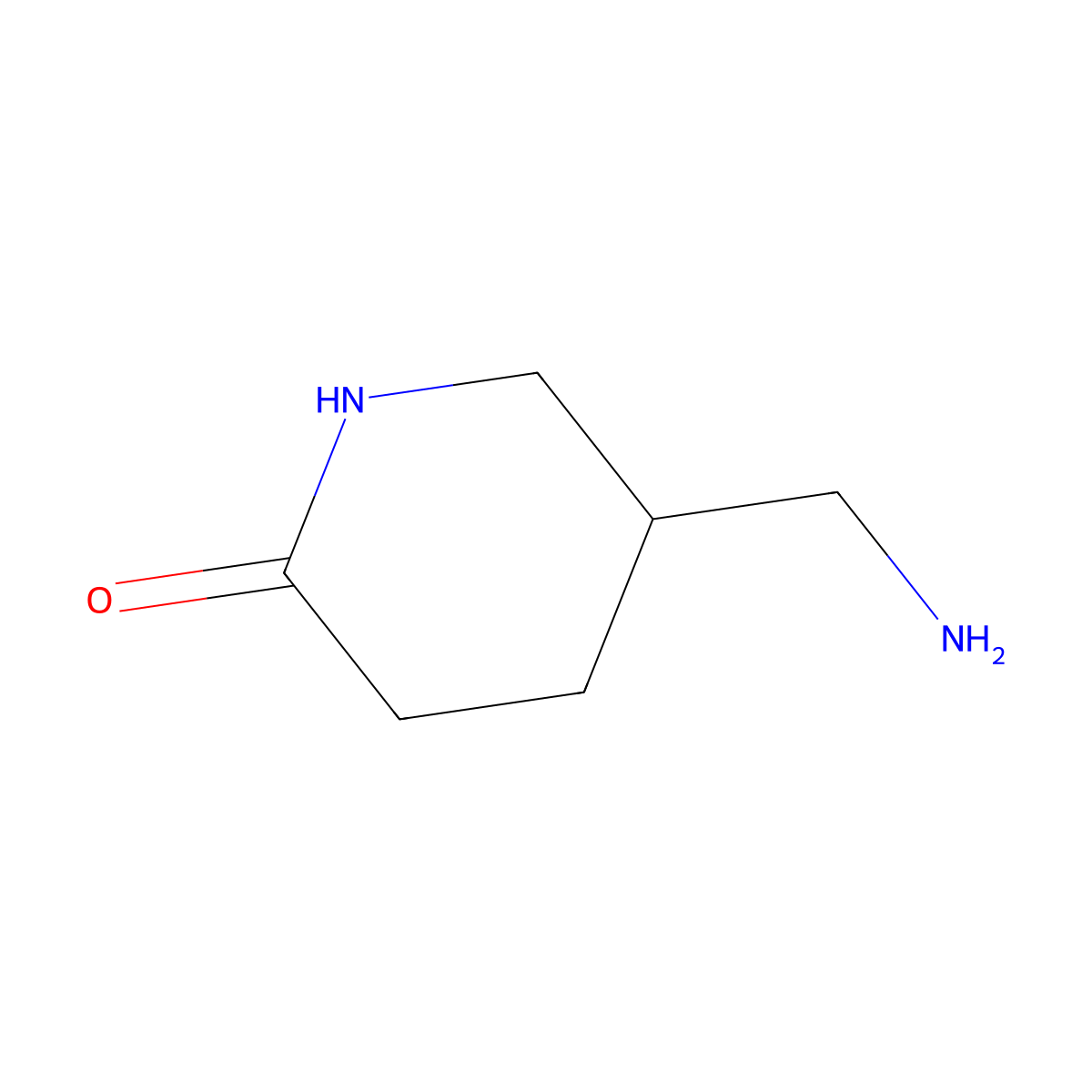 5-(Aminomethyl)piperidin-2-one molecular structure, CAS 339182-26-2