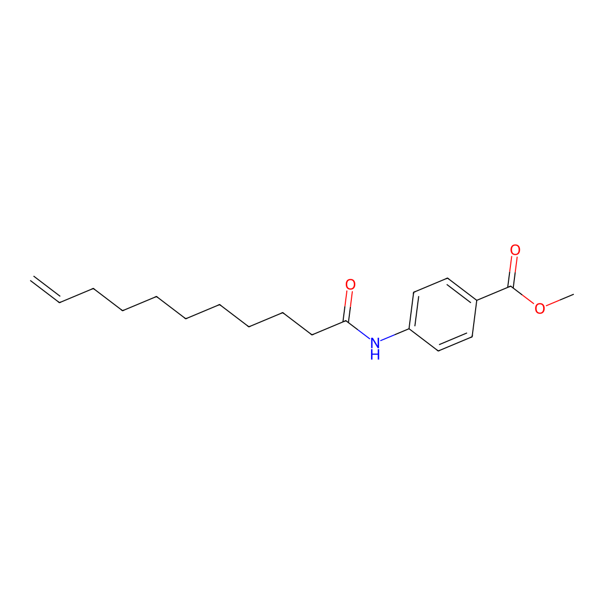 Methyl 4-(10-undecenoylamino)benzoate molecular structure, CAS 339191-11-6