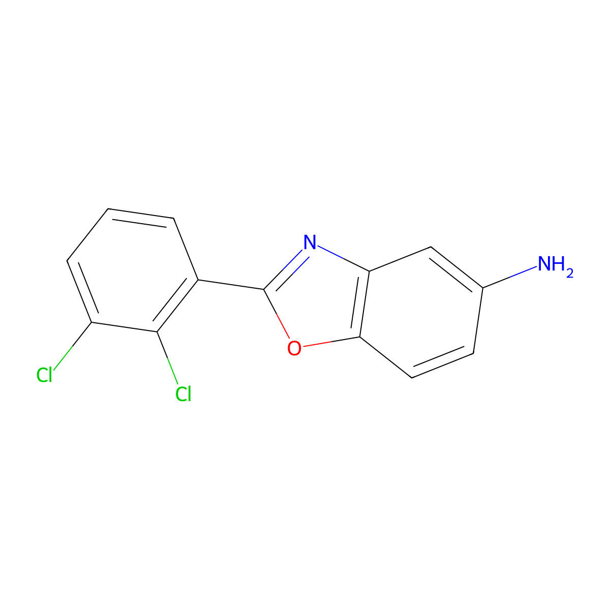 2-(2,3-Dichlorophenyl)-1,3-benzoxazol-5-amine molecular structure, CAS 339197-79-4