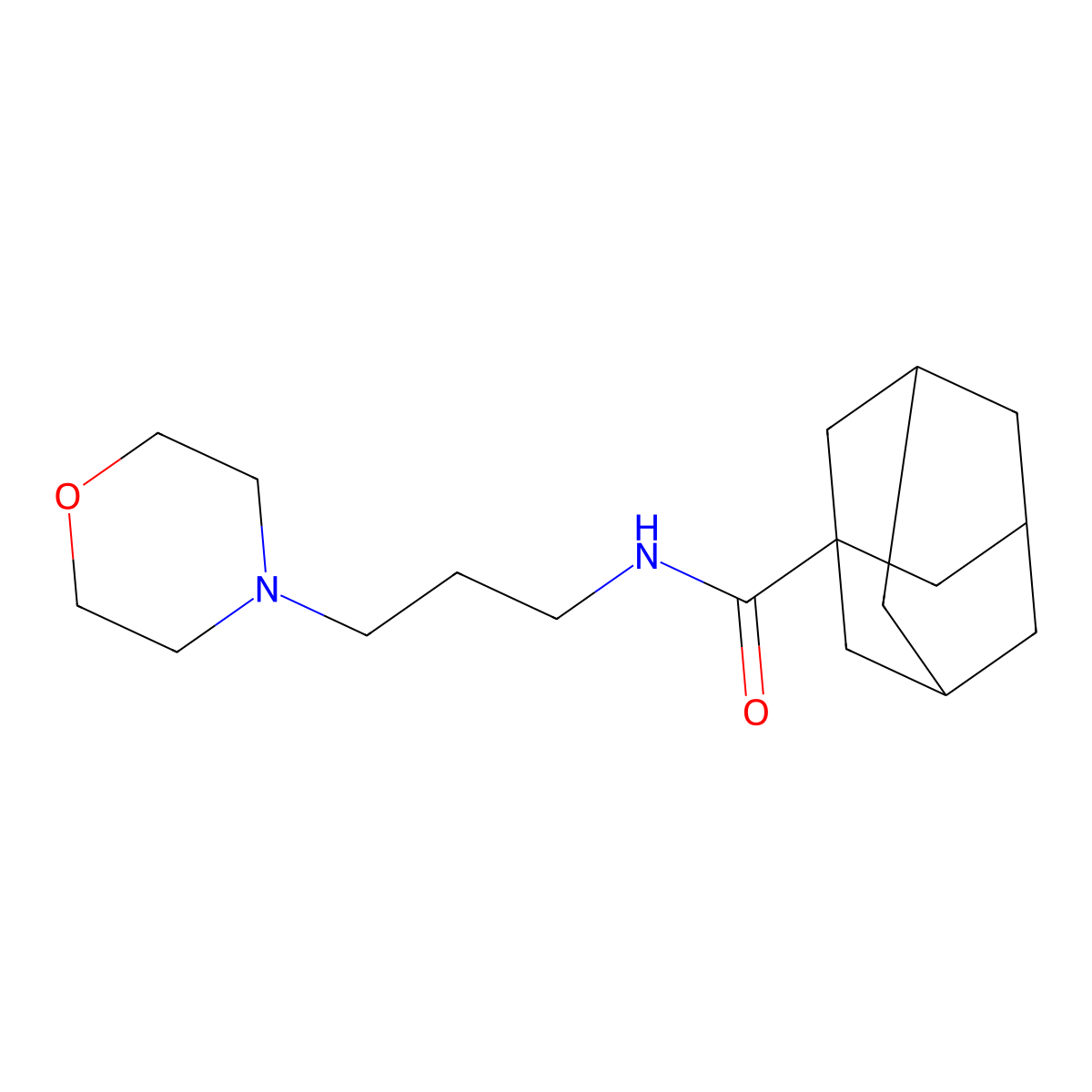 N-(3-morpholin-4-ylpropyl)adamantane-1-carboxamide molecular structure, CAS 339198-03-7