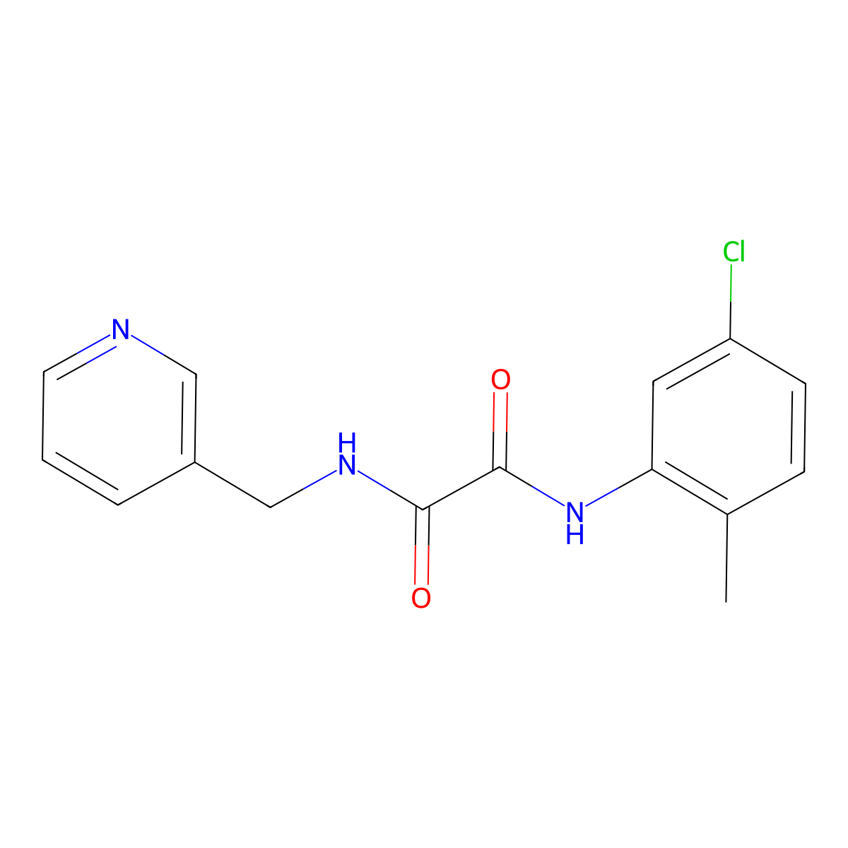 N-(5-chloro-2-methylphenyl)-N'-(pyridin-3-ylmethyl)ethanediamide molecular structure, CAS 339198-67-3