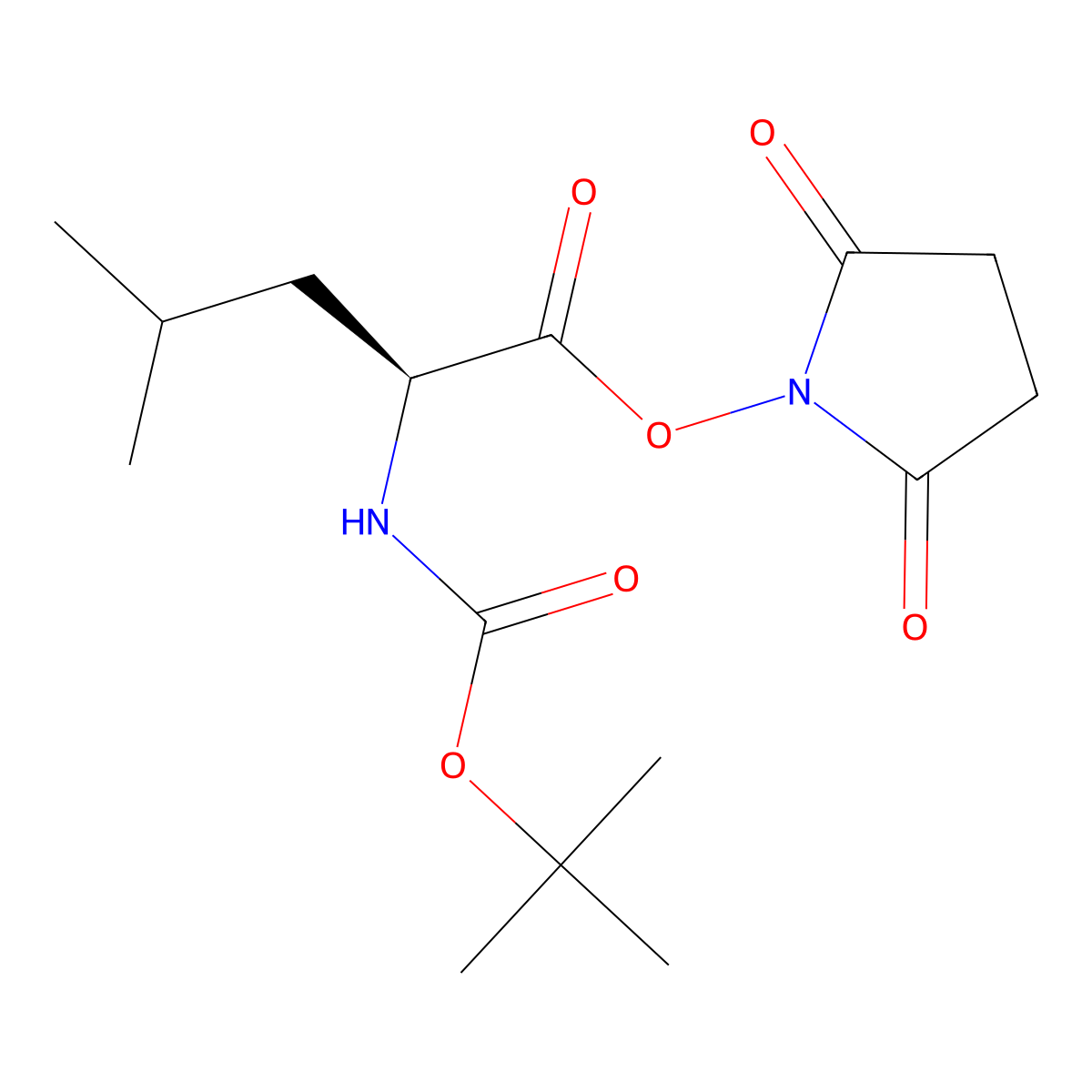 Boc-Leu-OSu molecular structure, CAS 3392-09-4