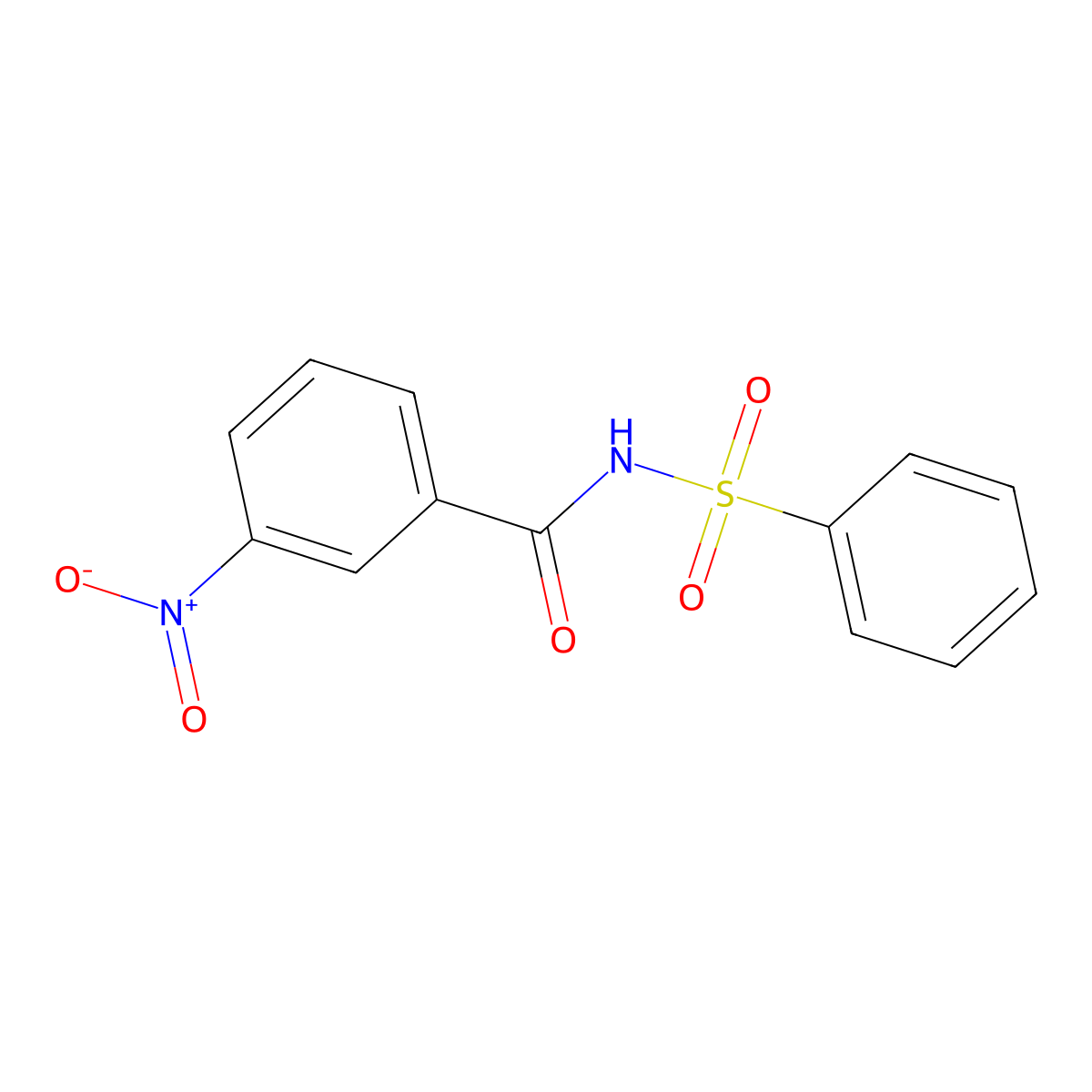 3-nitro-N-(phenylsulfonyl)Benzamide molecular structure, CAS 33920-47-7