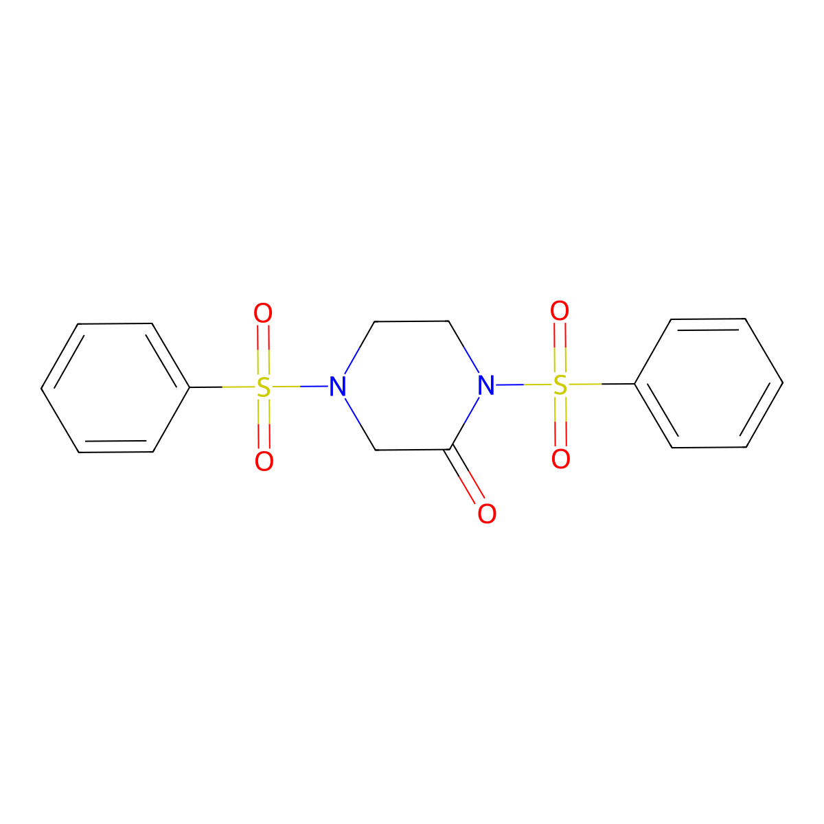 1,4-Bis(benzenesulfonyl)piperazin-2-one molecular structure, CAS 339201-66-0