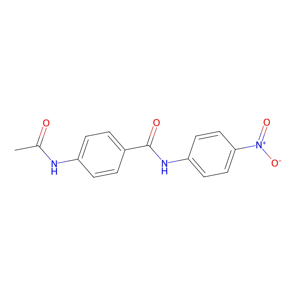 4-acetamido-N-(4-nitrophenyl)benzamide molecular structure, CAS 339204-01-2