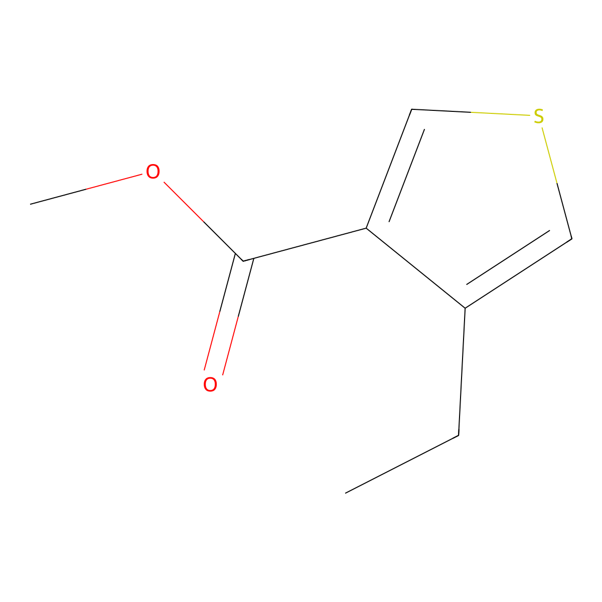 Methyl 4-ethylthiophene-3-carboxylate molecular structure, CAS 339205-29-7