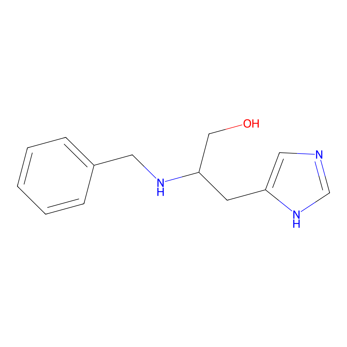 2-(benzylamino)-3-(1H-imidazol-5-yl)propan-1-ol molecular structure, CAS 339207-77-1