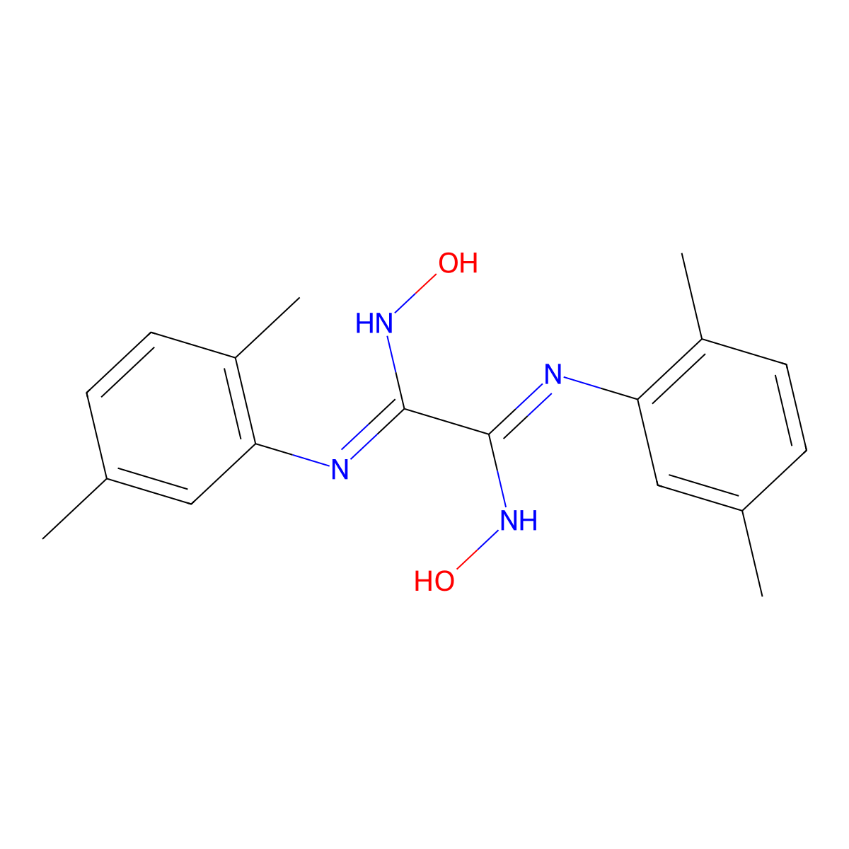 N,N-bis(2,5-dimethylphenyl)-N'1,N'2-dihydroxyethanebis(imidamide) molecular structure, CAS 339217-35-5