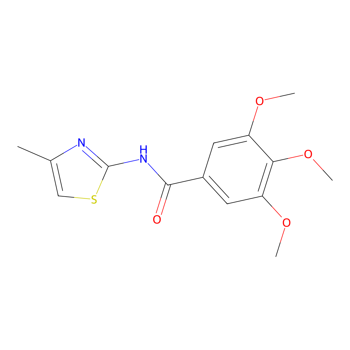3,4,5-trimethoxy-N-(4-methyl-1,3-thiazol-2-yl)benzamide molecular structure, CAS 339217-93-5