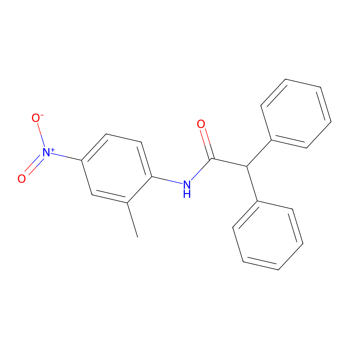 N-{4-nitro-2-methylphenyl}-2,2-diphenylacetamide molecular structure, CAS 339220-00-7