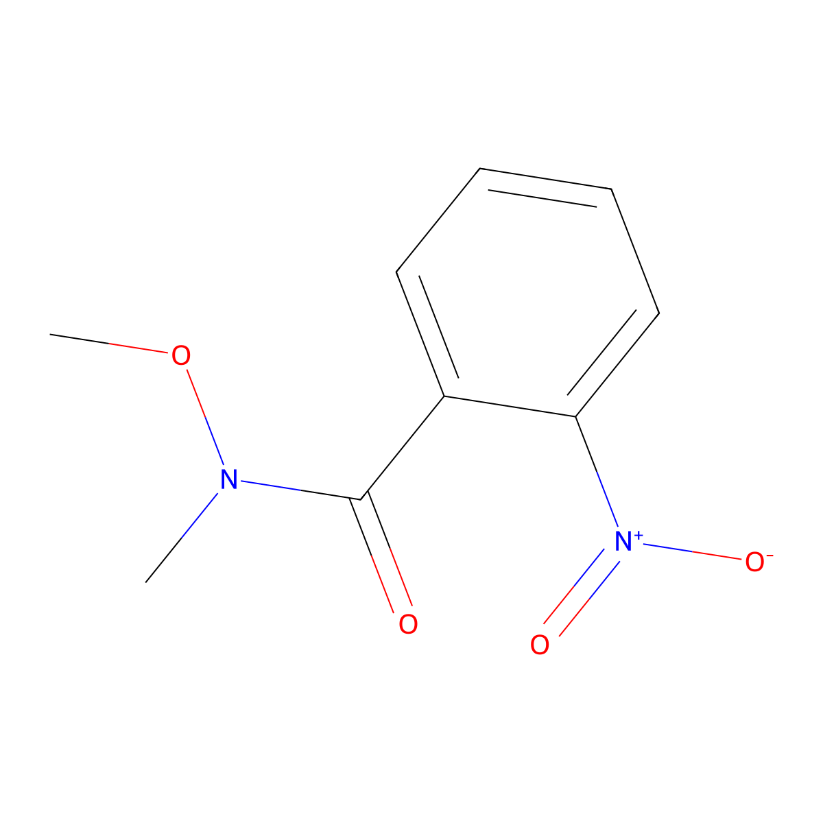 N-methoxy-N-methyl-2-nitrobenzamide molecular structure, CAS 339221-51-1