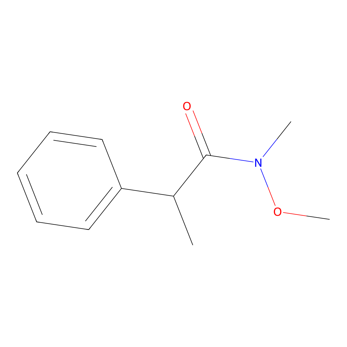 N-methoxy-N-methyl-2-phenylpropanamide molecular structure, CAS 339221-52-2