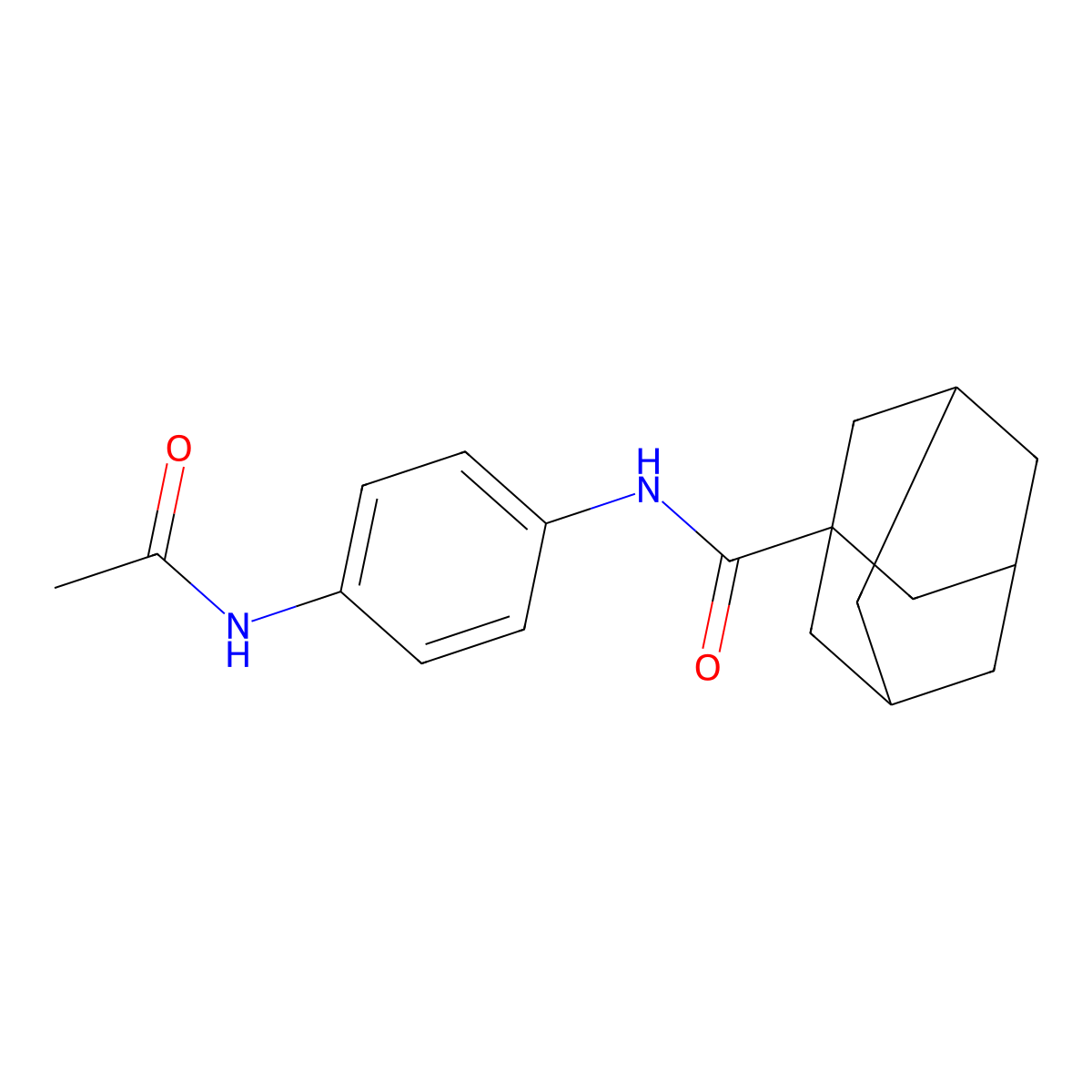 N-(4-acetamidophenyl)adamantane-1-carboxamide molecular structure, CAS 339222-21-8